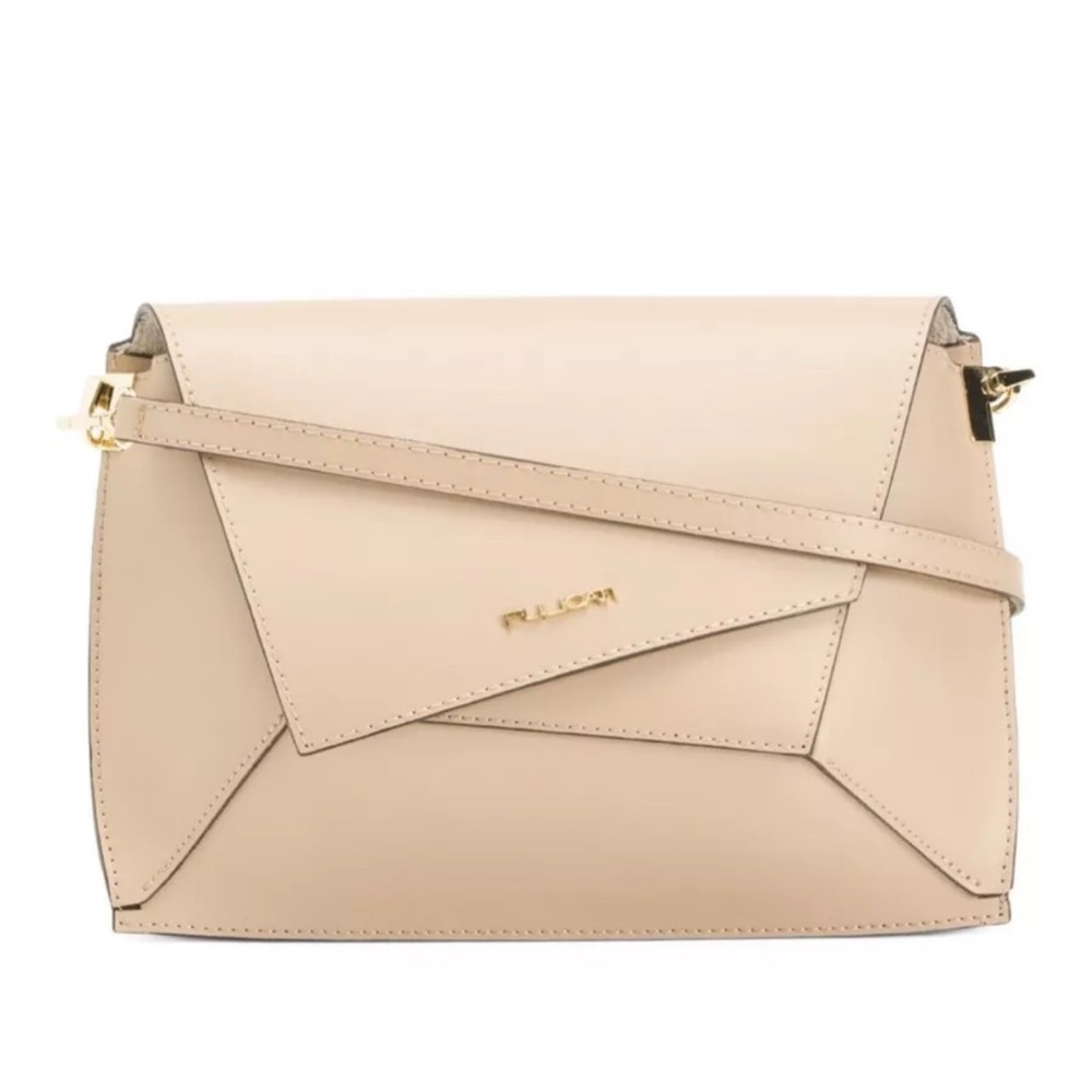 Italian Beige Leather Crossbody Bag